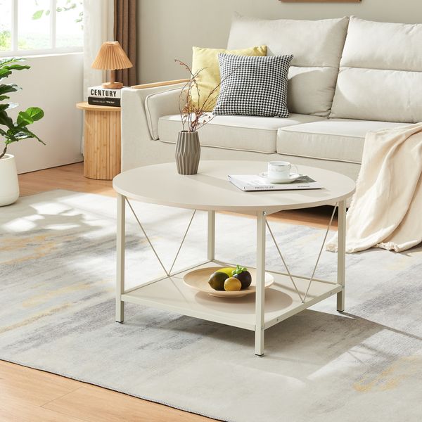 Couchtisch Filem Ø80x46 cm Sandfarben [en. casa]