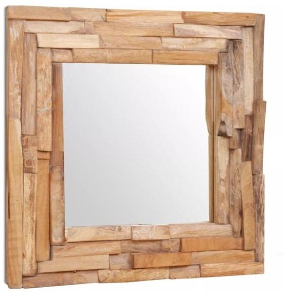 vidaXL Dekorativer Spiegel Teak 60 x 60 cm Quadratisch 244562