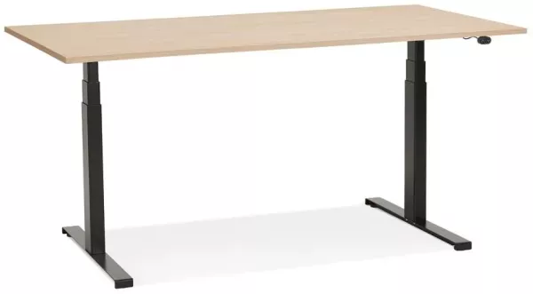 Kokoon Design Schreibtisch Droide Holz Natur und Schwarz 140 cm