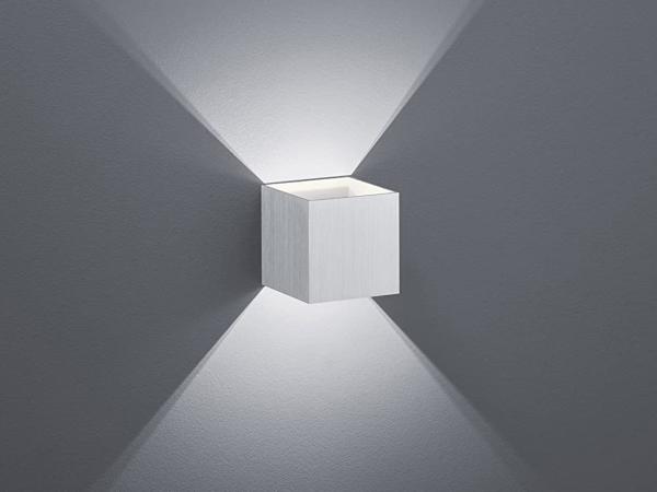 Trio Leuchten LED Wandleuchte Louis 4,3W warmweiß Aluminium gebürstet Aluminium