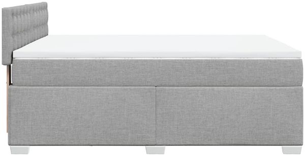 vidaXL Boxspringbett mit Matratze Hellgrau 160x200 cm Stoff 3288253 Bild 11