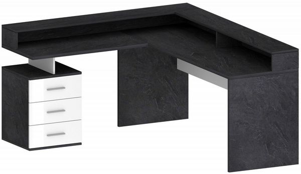 Home affaire Eckschreibtisch New Selina, Schreibtisch, Schubkästen, mit oder ohne Monitoraufsatz, B 180/160 cm