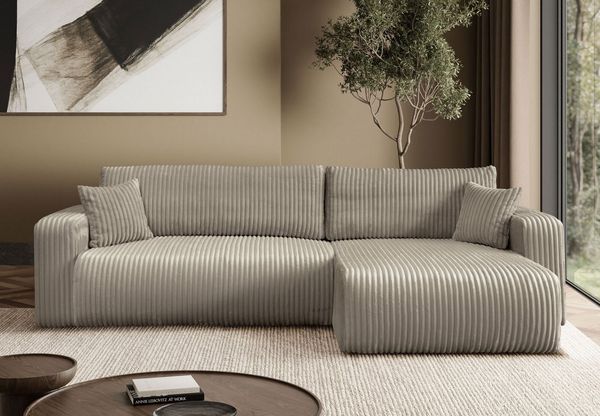 Lookway Ecksofa PRESTIGE SOFT mit Schlaffunktion und Bettkasten, Breite: 277 cm, Seite universal