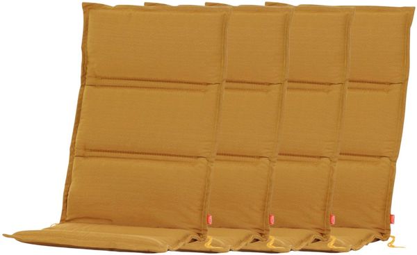 4er-Set Sesselauflage Centauri Ocker 120x48x3cm Sitzkissen Stuhlkissen Kissen