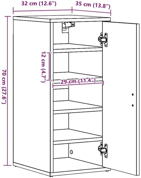 vidaXL Schuhschränke 2 Stk. Weiß 32x35x70 cm Holzwerkstoff 808955 Bild 9