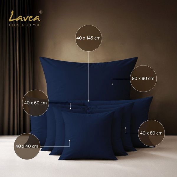 Lavea Kissenbezug 2er Set 100% Baumwolle flauschig, Jasmin, Kissenhülle, Kissenbezüge, (2 Stück), pflegeleicht, langlebige Qualität, mit Reißverschluss
