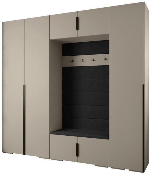 ABIKS MÖBEL Kompaktgarderobe INOVA 1 SATZ 8 Möbelset, Garderobe mit Kleiderstange und Regalen