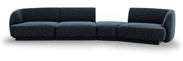 Micadoni Modulares Sofa Miley 4-Sitzer Rechts Chenille Haga Königsblau