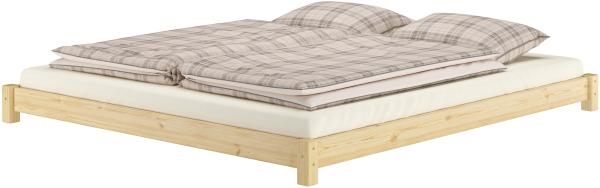 Flaches Doppelbett Massivholzbett Niedrigbett 180x200 Kiefer massiv V-60.51-18ohne Zubehör