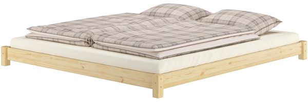 Flaches Doppelbett Massivholzbett Niedrigbett 180x200 Kiefer massiv V-60.51-18ohne Zubehör