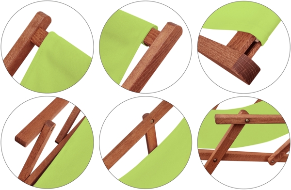 Liegestuhl pistazie Fußablage Tisch Kissen Deckchair Sonnenliege Holz Gartenliege 10-306FTKD Bild 7