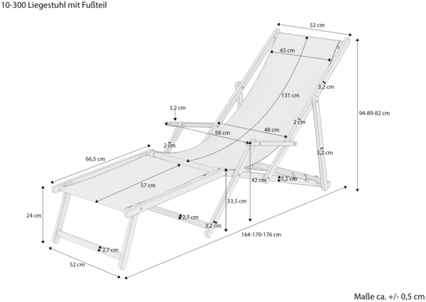 Liegestuhl pistazie Fußablage Tisch Kissen Deckchair Sonnenliege Holz Gartenliege 10-306FTKD Bild 6