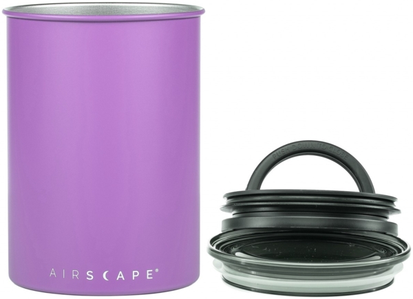 Airscape Edelstahl Kaffeedose Vorratsdose luftdicht 1893ml lavendel matt AS3007