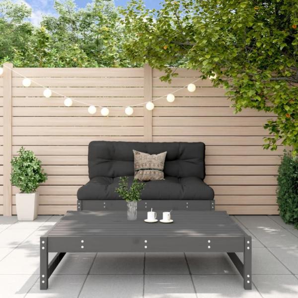 vidaXL 2-tlg. Garten-Lounge-Set Grau Massivholz Kiefer 3186587