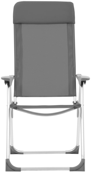 vidaXL Klappbare Campingstühle 4 Stk. Grau Aluminium 44307 Bild 4