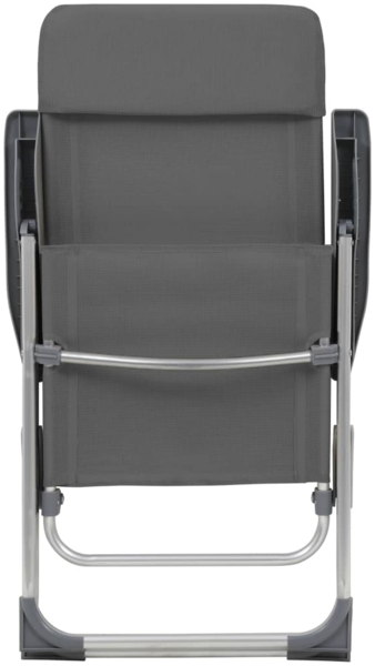 vidaXL Klappbare Campingstühle 4 Stk. Grau Aluminium 44307 Bild 7