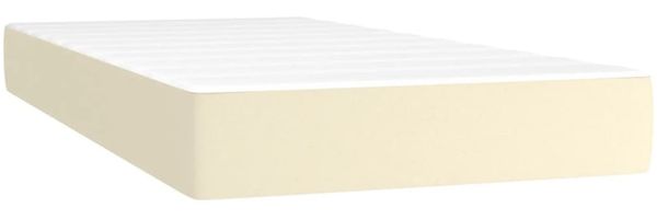 vidaXL Boxspringbett mit Matratze Creme 90x190 cm Kunstleder 3141097 Bild 5