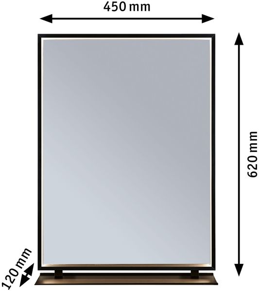 Paulmann 71093 LED Leuchtspiegel Miro IP44 Tunable White Schwarz 62x45cm 3000K Bild 6