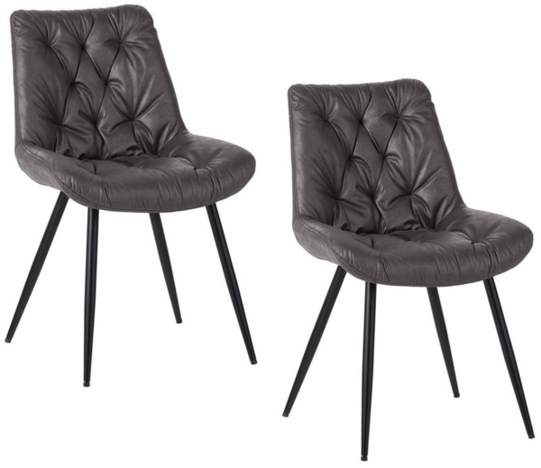 HTI-Living Esszimmerstuhl Esszimmerstuhl Antikanthrazit 2er Set Loryn (Set, 2 St), Küchenstuhl