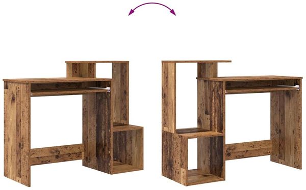 vidaXL Schreibtisch Altholz 120,5 x 44 x 88,5 cm Holzwerkstoff 869480 Bild 12