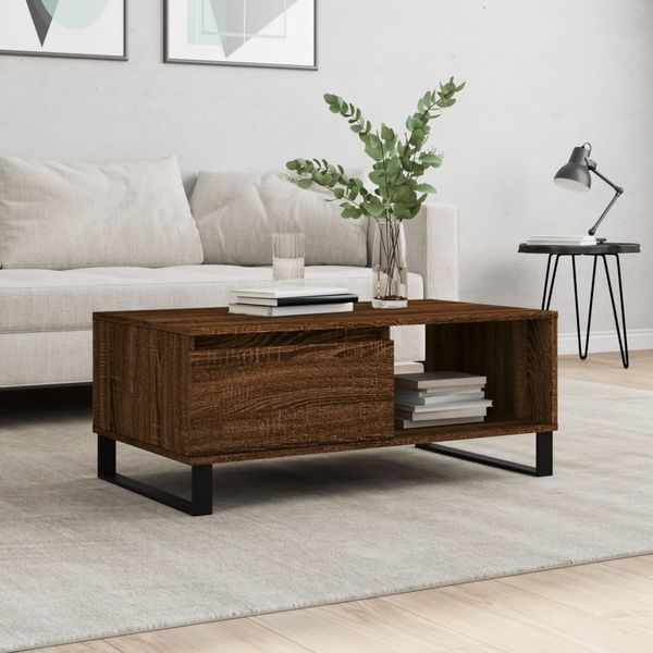 vidaXL Couchtisch Braun Eichen-Optik 90x50x36,5 cm Holzwerkstoff 830579