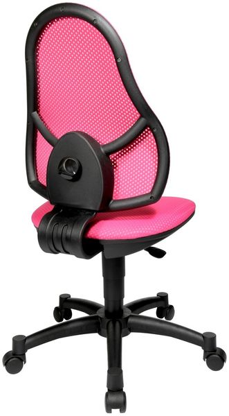 Topstar 'AIRGO KID' Drehstuhl, Stoff rosa, 44 x 102 x 44 cm, höhenverstellbar und 60 kg belastbar