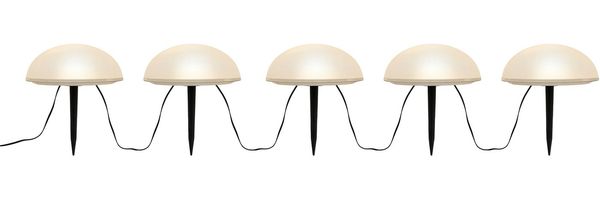 OTTO home LED Solarleuchte Primala, LED-Solar Gartensteckerr, 5er Set, halbkugeln, Tageslichtsensor, LED fest integriert, Warmweiß, mit Erdspießen