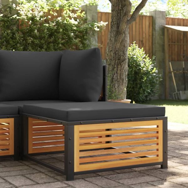 vidaXL Gartenhocker mit Kissen 68x68x30 cm Massivholz Akazie 367640