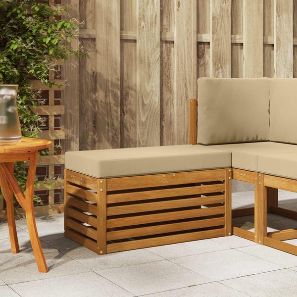 vidaXL Outdoor Hocker Bank Massivholz Akazie Natur 900685