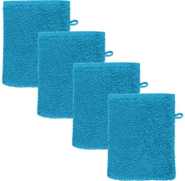 REDBEST Waschhandschuh Waschhandschuh "Oceanside" 4er-Pack, Frottier, Walk-Frottier Uni