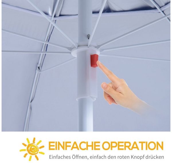 Outsunny Sonnenschirm Strandschirm und Strandzelt 2 in 1 Bild 4