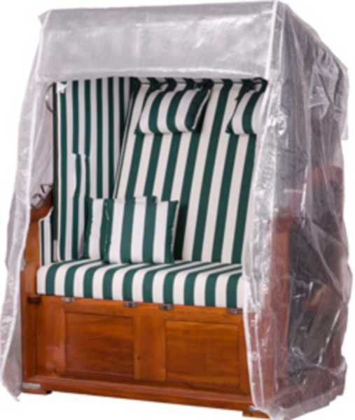 Strandkorb Schutzhülle - bene living - Basic PVC Zweisitzer Größe L transparent