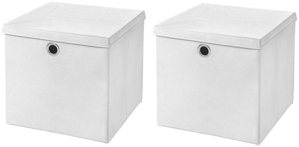 StickandShine Faltbox 2er SET 28 x 28 x 28 cm mit Deckel – perfekt für KALLAX - 19 Farben