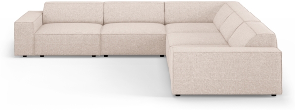 Micadoni Symmetrisches Ecksofa Jodie 6-Sitzer Chenille Beige Bild 1