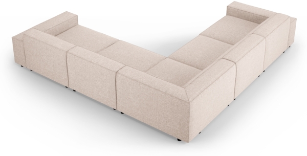 Micadoni Symmetrisches Ecksofa Jodie 6-Sitzer Chenille Beige Bild 3