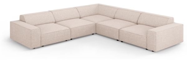 Micadoni Symmetrisches Ecksofa Jodie 6-Sitzer Chenille Beige Bild 2