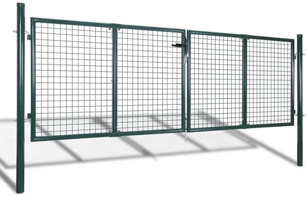 vidaXL Zauntor Stahl 300x100 cm Grün 42979 Bild 2