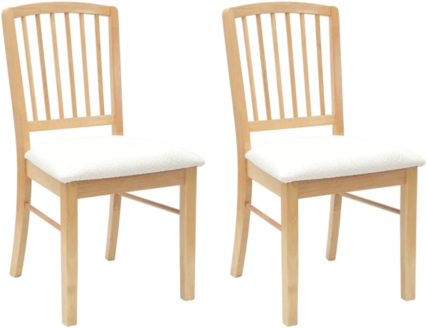 vidaXL Esszimmerstühle 2 pcs Natur 50 x 52,5 x 91 cm 42020455