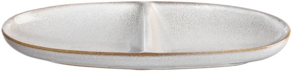 ASA Aperitifteller 2-geteilt, oval, sand saisons