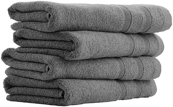 uncover by Schiesser Handtuchset Brooklyn - 4-teilig - 50x100cm - Dunkelgrau