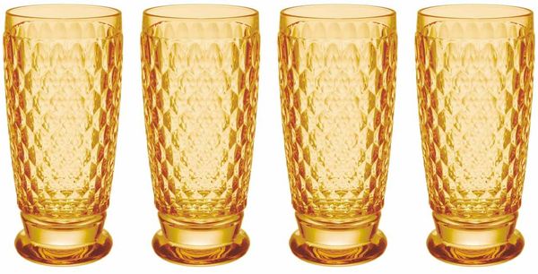 Villeroy & Boch Boston Coloured Longdrinkglas 400 ml Saffron 4er Set
