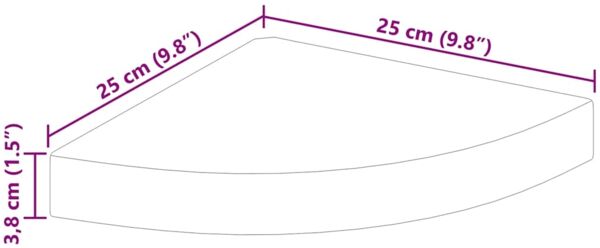 vidaXL Eck-Wandregal 2 Stk. Eiche und Weiß 25x25x3,8 cm MDF 326631 Bild 10