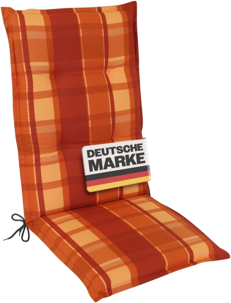 Gardissimo 2406 Hochlehner Gartenstuhl Auflagen Kissen 120x50x8cm terra