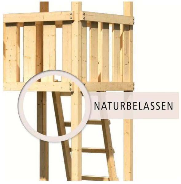 Karibu Stelzenhaus Benjamin naturbelassen Ohne Rutsche Bild 3