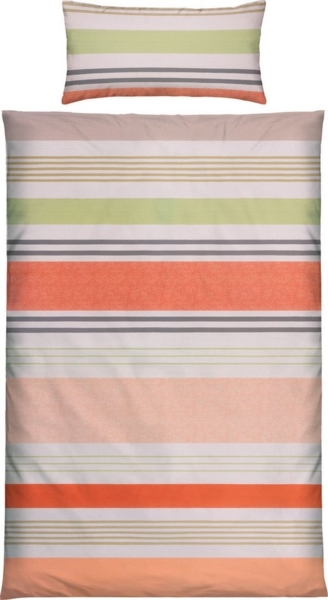 REDBEST Bettwäsche Bettwäsche, Mako-Satin, Satin Streifen