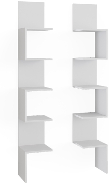 Eckregal Paolo Weiß 28 x 175.4 cm 2er Set Vicco