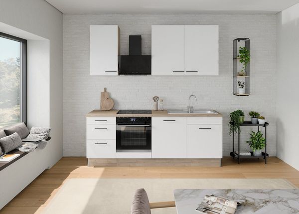 OPTIFIT Küchenzeile Fiona, Breite 230 cm, mit Hanseatic-E-Geräten in Premium oder Basic