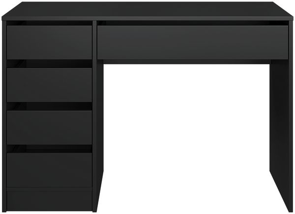 Bellamio 'Nore' Schreibtisch mit 5 Schubladen, beidseitig montierbar, schwarz, 77x53x110 cm, Computertisch mit Stauraum Bild 10