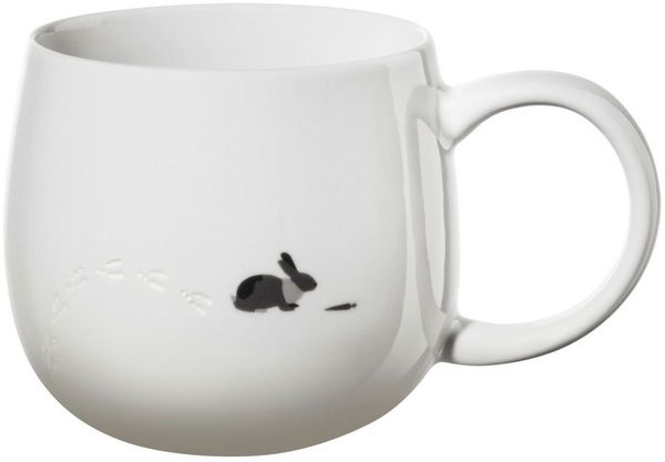 ASA SELECTION Becher magu Henkelbecher Rabbit weiß 0,4l, New Bone China