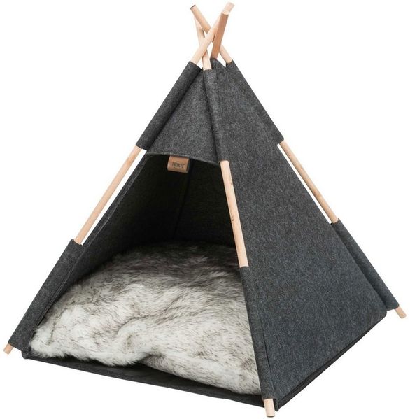 TRIXIE Schlafhöhle Höhle Tipi anthrazit für Katzen